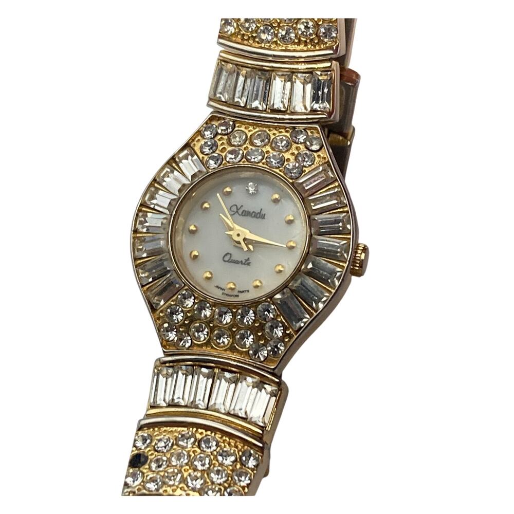 VTG Xanadu Women's Watch 24mm - New Battery - Wrist 6.75 Missing 1 Rhinestone